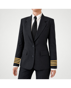 Women's Single Breast Pilot Blazer - Poly Wool Stretch