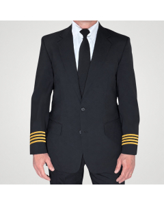 Men's Single Breast Pilot Blazer - Poly Wool Stretch
