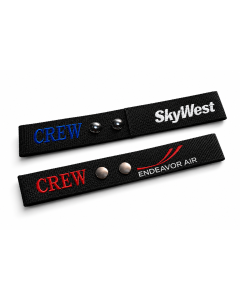 Two-Snap Embroidered Endeavor Air and SkyWest Crew Luggage Tags
