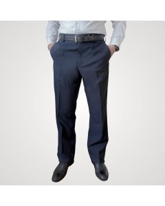 Men's Regular Flat Front Pants - Poly Wool