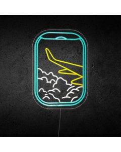 Plane Window View Neon Sign
