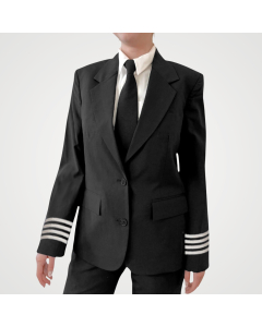 Women's Single Breast Pilot Blazer - Poly Wool
