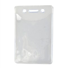 ID Holder - 2 Sided Holder Clear Vertical                                                                                                                                                                                                                    