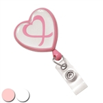 Heart Shaped Ribbon "Awareness" Badge Reel