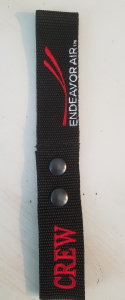 Two-Snap Embroidered Endeavor Air and SkyWest Crew Luggage Tags