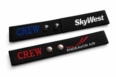 Two-Snap Embroidered Endeavor Air and SkyWest Crew Luggage Tags