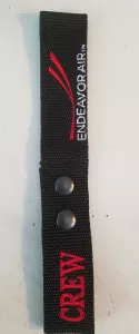 Two-Snap Embroidered Endeavor Air and SkyWest Crew Luggage Tags