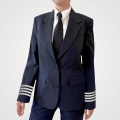 Women's Single Breast Pilot Blazer - Poly Wool