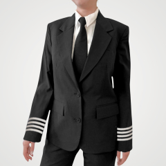 Women's Single Breast Pilot Blazer - Poly Wool