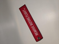 Embroidered Remove Before Flight Keyring                                                                                                                                                 