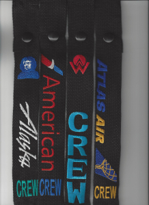 Crew Straps - Various Airlines                                                                                                                                                                                                         